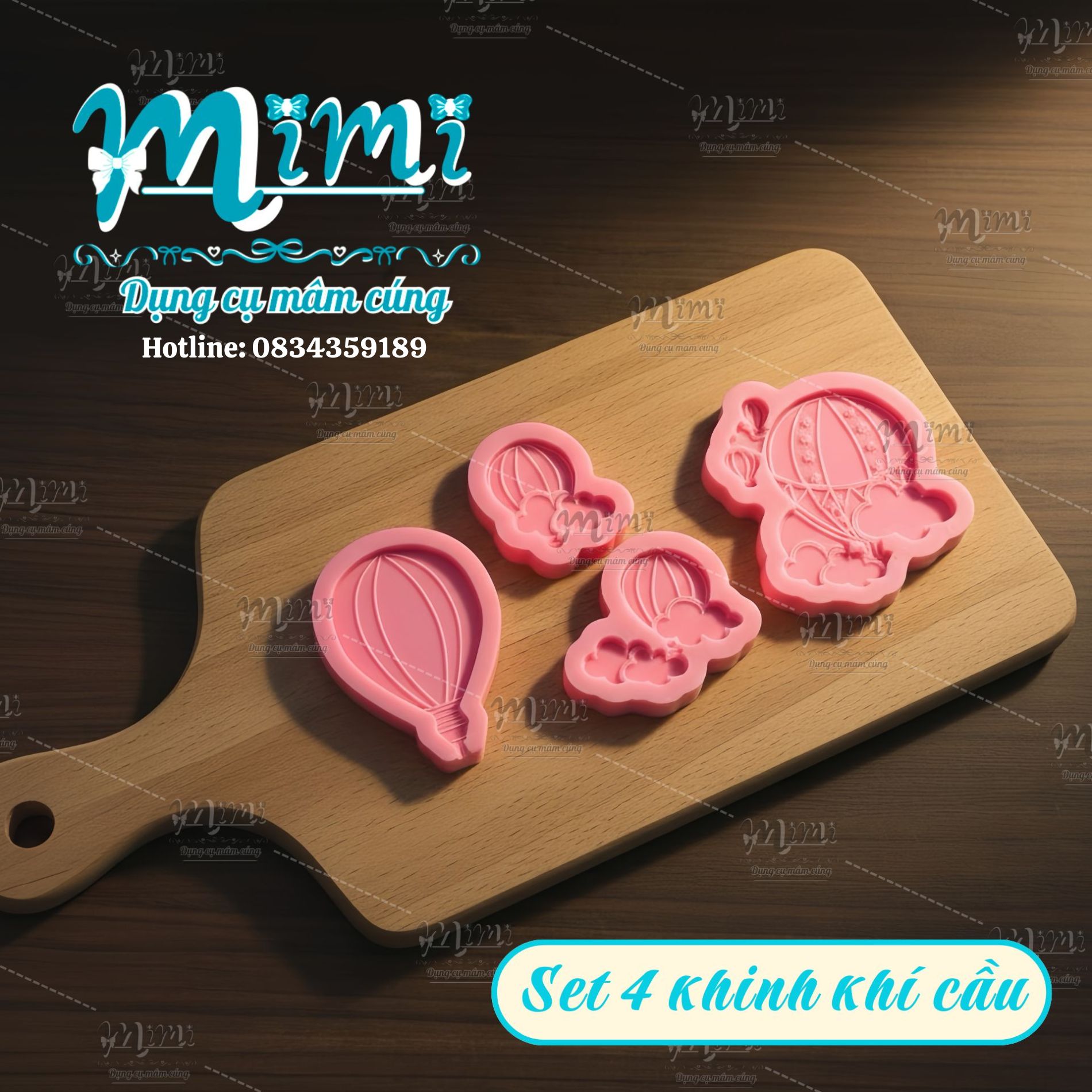 Set 4 khuôn khinh khí cầu